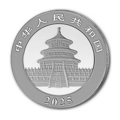 PANDA 2025 pozlacená coin China (Chinese) Panda - 30g stříbrná mince - Image 2